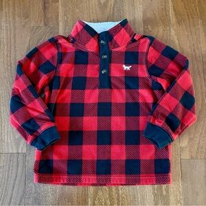 Carter's Boys Plaid Fleece Pullover Sweater 5T